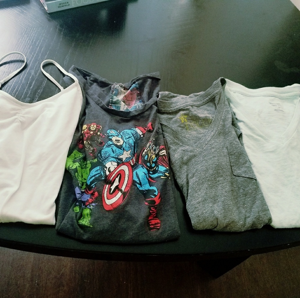 Bundle, all 4 for $10,size Small shirts